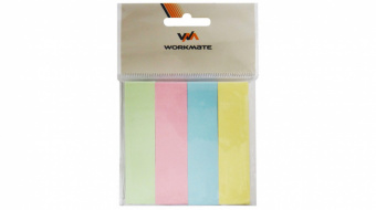 Закладки бумажные с клеевым краем, 20х50, 4цв. по 40 листов, пастель