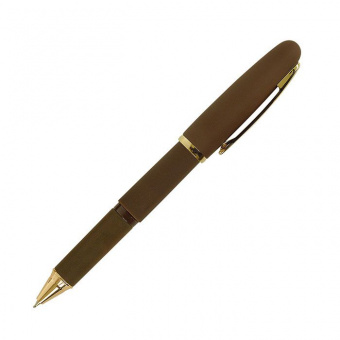 Ручка шариковая масляная LOREX, серия Grande Soft, 0,7 мм, стержень синий, корпус коричневый