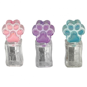 Точилка фигурная «Лапка», стеклянная серия, пластиковая, корпус ассорти, дисплей, CNT