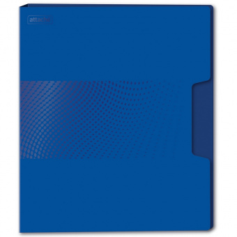 Папка с боковым зажимом Attache "Digital", А4, 450 мкм, корешок 18 мм, синяя
