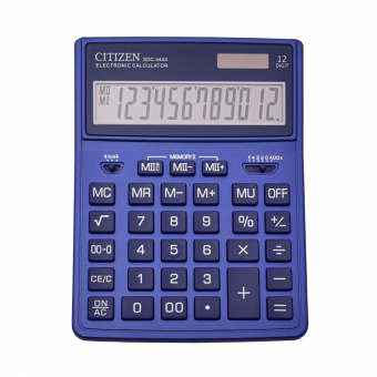 Калькулятор настольный CITIZEN SDC-444 XRNVE, 12 разрядов, двойное питание