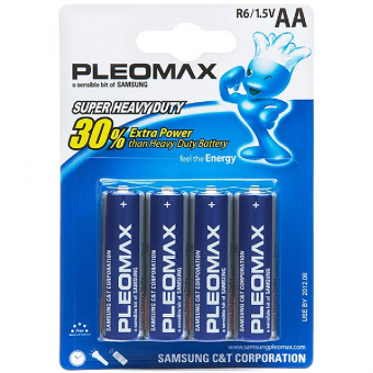 Батарейка R6 «Samsung. Pleomax», тип AA (1шт.)