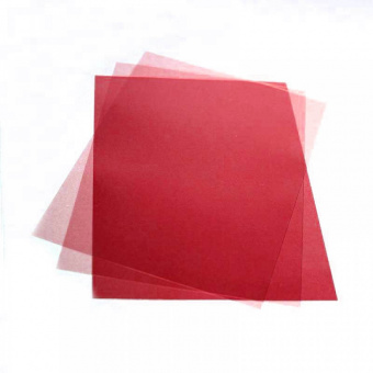 Заготовка обложек для переплета пластик ПВХ O.CLEAR /100Шт/0,20мм красные А4 297х210.0.20