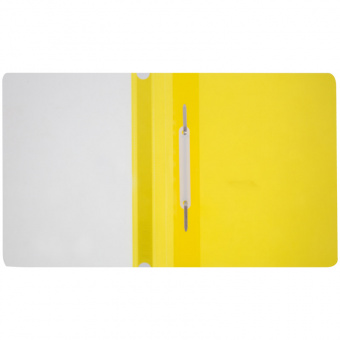 Папка-скоросшиватель, А5, 180 мкм, пластик, желтая