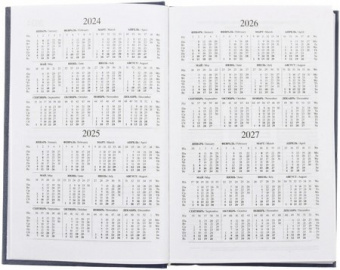 Ежедневник датированный 2024г., А5, 168л., бумвинил, OfficeSpace, синий