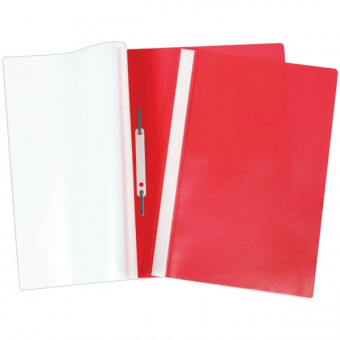 Папка с пластиковым скоросшивателем OfficeSpace, А4, 160 мкм, красная