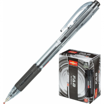 Ручка шариковая автоматическая Unimax Fab GP черный масляный  игольчатый стержень 0,7мм