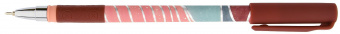 Ручка шариковая LOREX GORGEOUS HILL, серия Slim Soft Grip, чернила на масляной основе, круглый прорезиненный корпус, резиновый грип, синий с серебряной фольгой