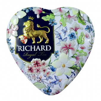 Чай черный Richard «Royal heart», крупнолистовой, жестяная банка, 30 г.