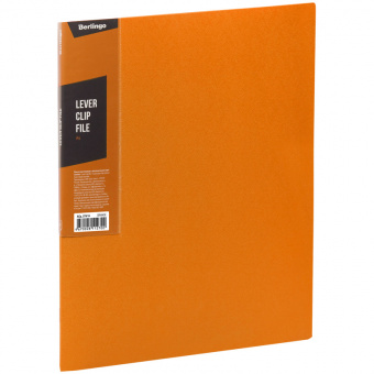 Папка с боковым зажимом Berlingo «Color Zone», 17 мм, 600 мкм, оранжевая