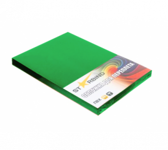 Обложки для переплета пластик прозрачные А4 0,20мм зеленые, 100шт