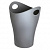 Корзина для мусора «ЛОТОС», цельная, 8 литров, серый металлик