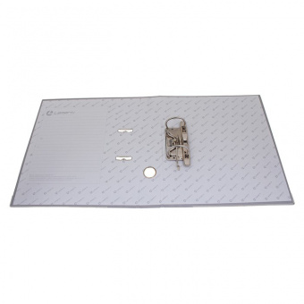 Папка-регистратор А4 50мм серый ПВХ LAMARK601 метал.окантовка/карман, собранный  