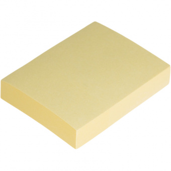 Бумага для заметок с клеевым краем Economy 38x51 мм, 100 л, пастел. желтый