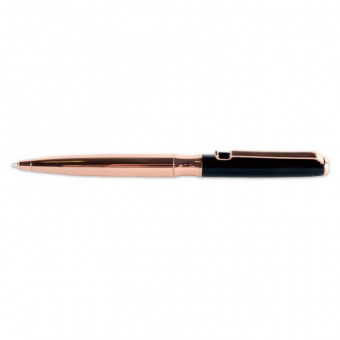 Ручка подарочная шариковая Delucci, 1мм, стержень синий, черный/золото корпус