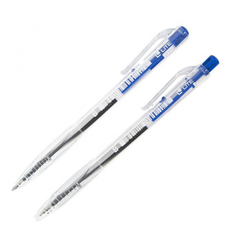 Ручка автоматическая LITE, с прозрачным корпусом, 0,7 мм, синяя