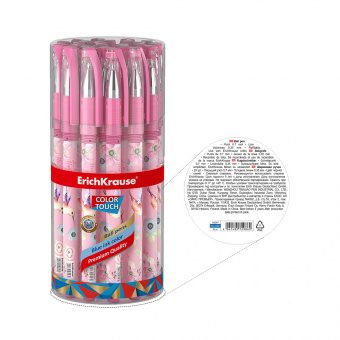 Ручка шариковая ErichKrause ColorTouch Stick Colibri узел 0.7, линия письма 0,35,  цвет чернил синий