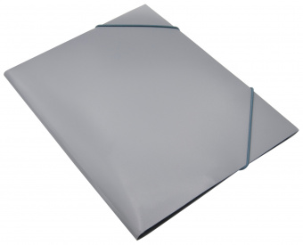 Папка на резинке Buro-PRB04GREY A4 пластик. кор.15мм 0,5мм серый