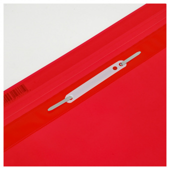 Папка-скоросшиватель пластик. СТАММ А4, 180мкм, красная с прозр. верхом