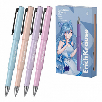 Ручка шариковая ErichKrause Severe Stick Manga 0.7, Super Glide Technology, цвет чернил синий
