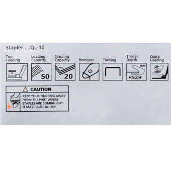 Степлер Kangaro №10 «Q.L» до 20 л., ассорти