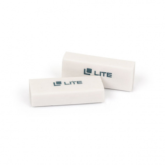 Ластик LITE, 45 × 17 × 10 мм, прямоугольный, белый