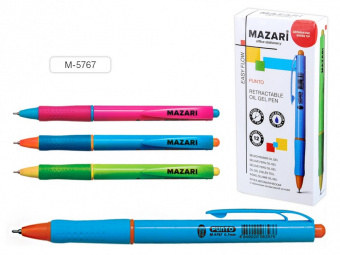 Ручка шариковая автоматическая MAZARI PUNTO синяя, маслянный стержень, 0,7мм 