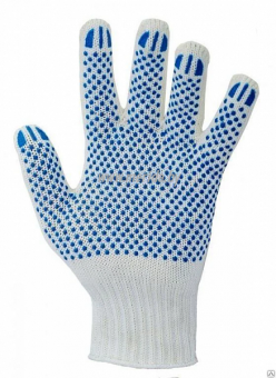 Перчатки х/б ПВХ 7 класс эконом