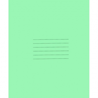 Тетрадь А5 12л косая линия №4 двухцветная, обл. картон, зеленая РБ