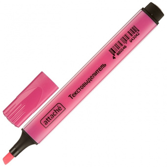 Текстовыделитель Attache, скошенный наконечник 1-4 мм, розовый