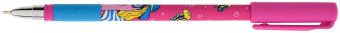 Ручка шариковая LOREX NEON MADNESS, серия &quot;Slim Soft Grip&quot;, чернила на масляной основе, круглый прорезиненный корпус, резиновый грип, синие