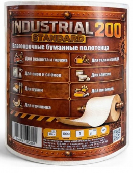 Полотенца бумажные рулонные 1сл. 1рул. 200м. "NOVA VETA "industrial standard""  200 метров, 100% целлюлоза