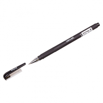 Ручка гелевая Berlingo "Velvet" черный стер. 0,5мм, прорезиненный корпус