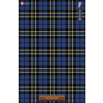 Блокнот Канц-Эксмо «Шотландский узор» А5, 130 листов, клетка, твердый переплет
