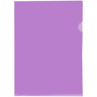 Папка-уголок, А4, 150 мкм, прозрачная, фиолетовая