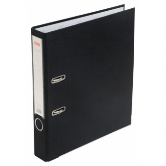Папка-регистратор А4 50мм ПВХ черная с метал. уголком  Class