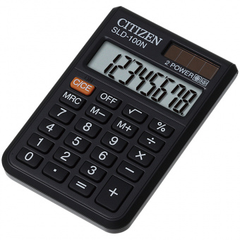 Калькулятор карманный CITIZEN SLD-100N, 8 разрядов, серый