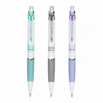 Карандаш механический Deli 0,7мм ассорти грип, с ластиком, белый корпус