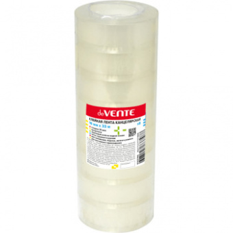 Клейкая лента канцелярская "deVENTE" 35мкм, 18мм*33м, прозрачная