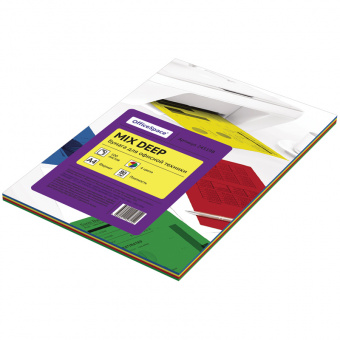 Бумага OfficeSpace deep mix, цветная, А4, 80 г/м², 100 л., 4 цвета