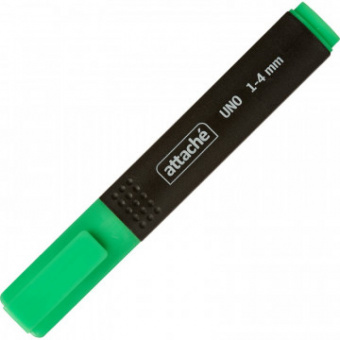 Текстовыделитель Attache Economy «Uno», скошенный наконечник 1-4 мм, зеленый
