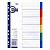 Разделитель пластиковый для папок А4, цифровой 1-6, по цветам