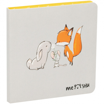 Флажки-закладки и самоклеящиеся блоки в наборе MESHU "Fox&Rabbit", 74*74мм, 60*15мм, 25л., европодвес