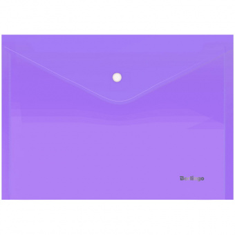 Папка-конверт на кнопке Berlingo «Starlight», А4, 180 мкм, фиолетовая