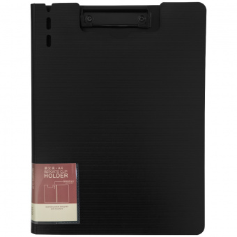 Папка-планшет с прижимом А4 вертикальный, черный