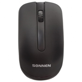 Мышь беспроводная SONNEN M-3032, USB, 1200 dpi, 2 кнопки + 1 колесо-кнопка, оптическая, черная, артикул. 512640 Мышь беспроводная SONNEN M-3032, USB, 1200 dpi, 2 кнопки + 1 колесо-кнопка, оптическая, черная