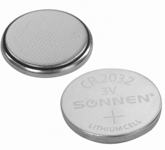 Батарейка SONNEN Lithium, CR2032, литиевая, 1 шт., в блистере