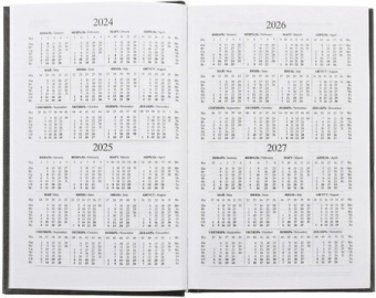 Ежедневник датированный 2024г., А5, 168л., бумвинил, OfficeSpace, черный