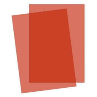 Лицевая обложка для переплета STARBIND, А4, комплект 100 шт., пластик, 200 мкм, тонированная красная