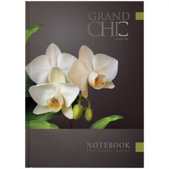 Блокнот «Цветы. Grand Chic» А5, 120 л., лакированная твердая обложка, клетка